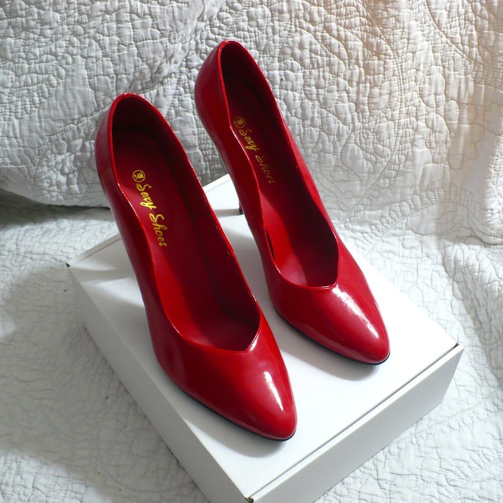 Sexy Shoes Red Patent Pumps Size 14 M